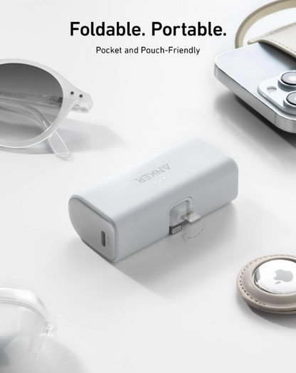 Anker 5000mAh Nano Power Bank with Built-In Lightning Connector 12W White