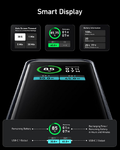 Anker 12,000mAh Prime Powerbank 130W Black