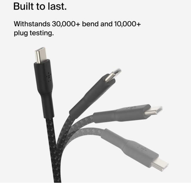 Belkin BoostCharge Pro Braided USB-C to USB-C 60W 1m